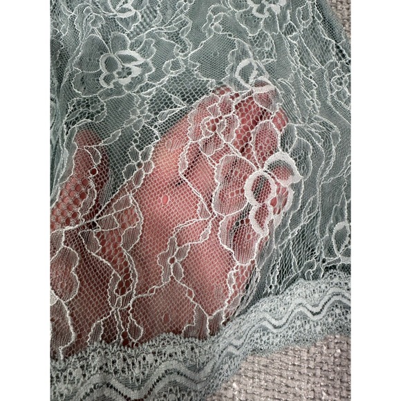 Pol Tank Top Womens Large Oversized Blue Green Lace Boho Festival Read - Picture 10 of 11